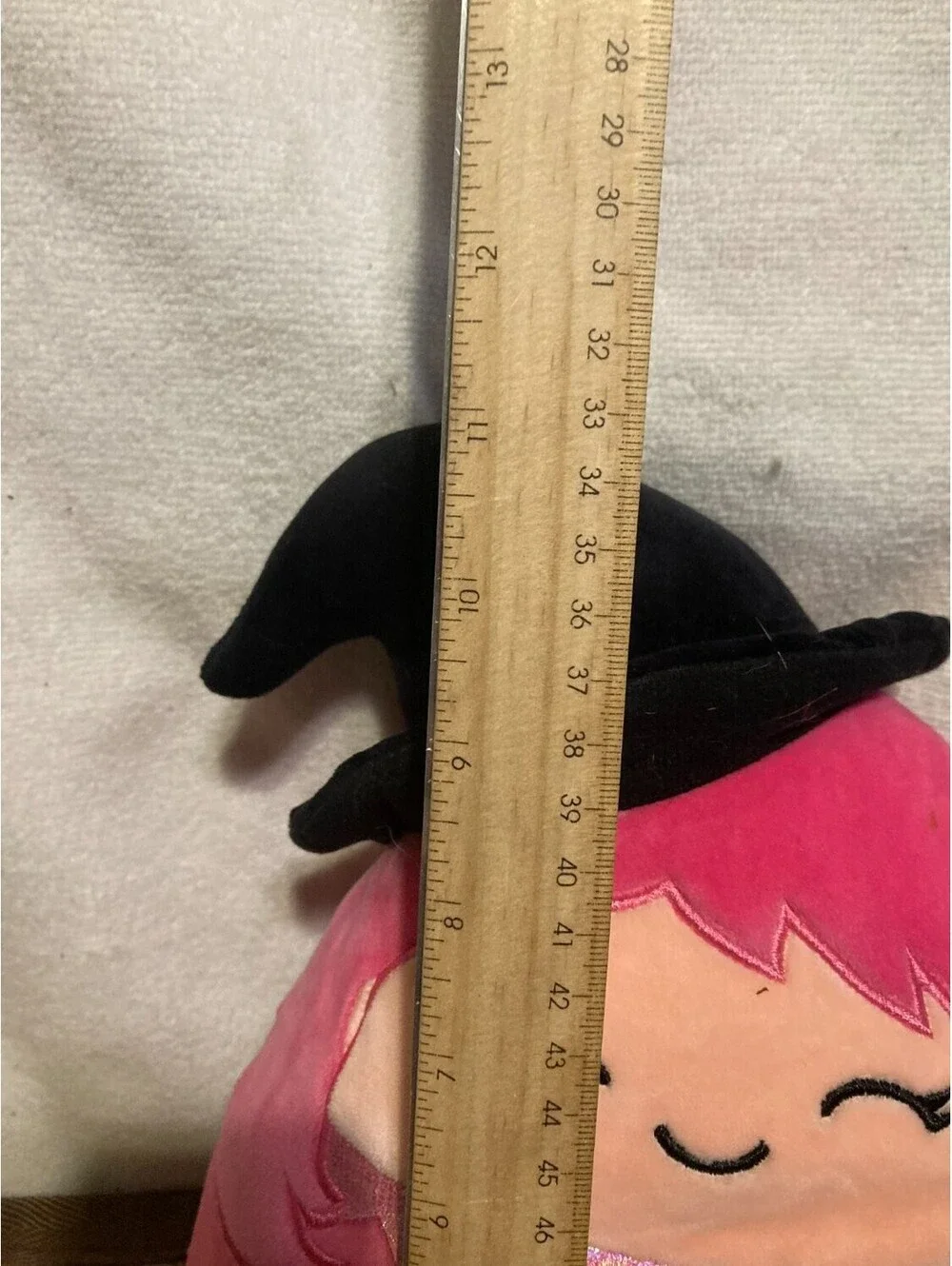 Squishmallows Bubble Yum Witch Plush Toy 11 in Pink and Polyester Black